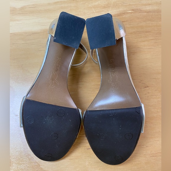 Marni silver leather strap mirrored block heel with ankle strap • size: 39 - Picture 5 of 7